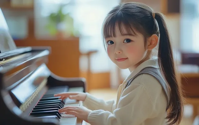 ピアノを弾く子供